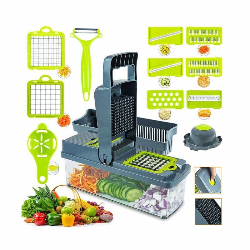 16-16in-1 Multifunctional Chopper, Vegetable Chopper with Interchangeable Blades, All-Purpose Chopper, Vegetable Slicer, Multifunctional Chopper - Image 3